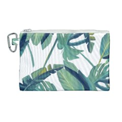 Plants Leaves Tropical Nature Canvas Cosmetic Bag (large)