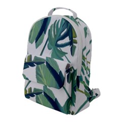 Plants Leaves Tropical Nature Flap Pocket Backpack (large)