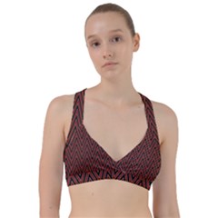 Pattern Chevron Black Red Sweetheart Sports Bra by Alisyart