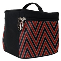 Pattern Chevron Black Red Make Up Travel Bag (small) by Alisyart