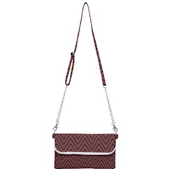 Pattern Chevron Black Red Mini Crossbody Handbag by Alisyart