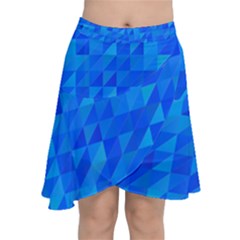 Pattern Halftone Geometric Chiffon Wrap Front Skirt by Alisyart
