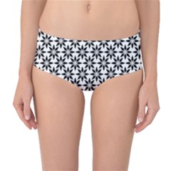 Ornamental Abstract Mid-waist Bikini Bottoms