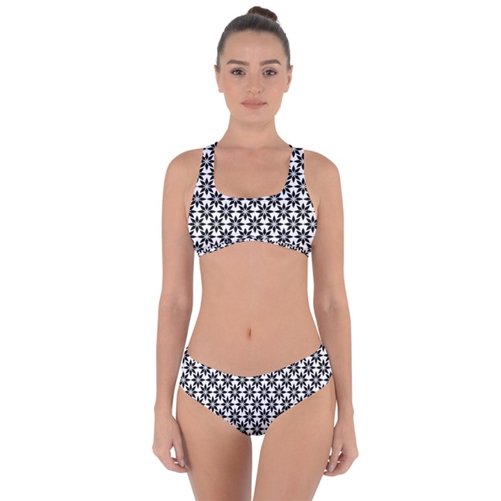 Ornamental Abstract Criss Cross Bikini Set