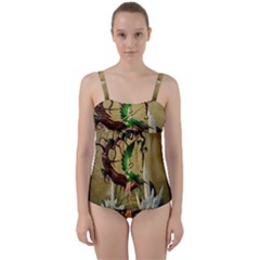 Cute Fairy Twist Front Tankini Set by FantasyWorld7