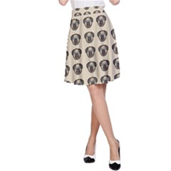 Puppy Dog Pug A-line Skirt