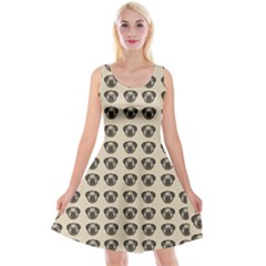 Puppy Dog Pug Reversible Velvet Sleeveless Dress