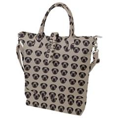 Puppy Dog Pug Buckle Top Tote Bag