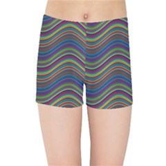 Ornamental Line Abstract Kids  Sports Shorts by Alisyart