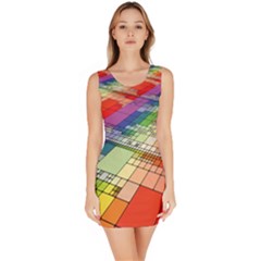Perspective Background Color Bodycon Dress