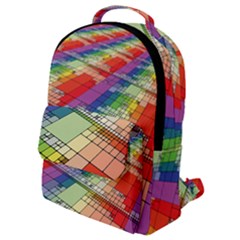Perspective Background Color Flap Pocket Backpack (small)