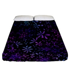 Retro Flower Pattern Fllower Fitted Sheet (california King Size) by Alisyart