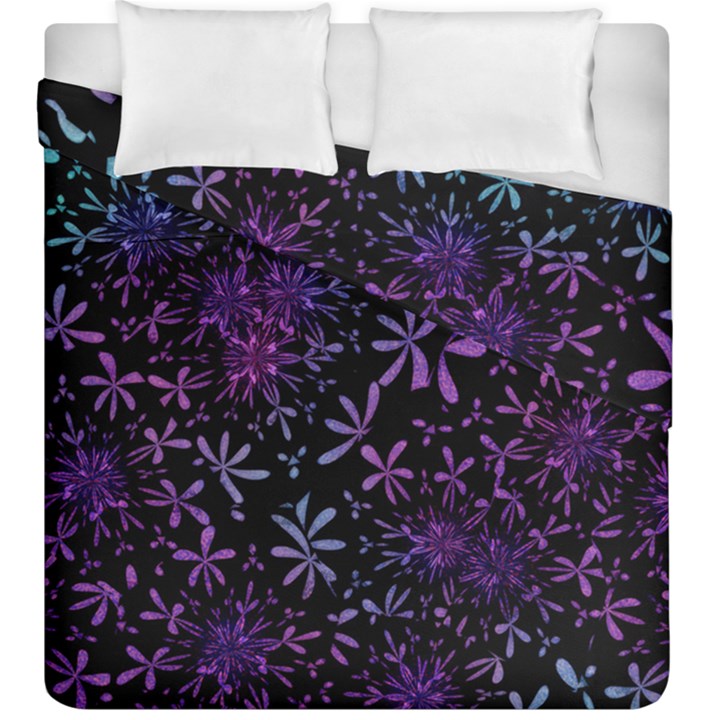 Retro Flower Pattern Fllower Duvet Cover Double Side (King Size)