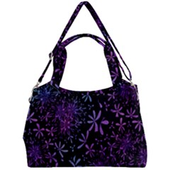 Retro Flower Pattern Fllower Double Compartment Shoulder Bag