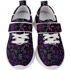 Retro Flower Pattern Fllower Kids  Velcro Strap Shoes