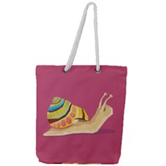 Snail Color Nature Animal Full Print Rope Handle Tote (large)