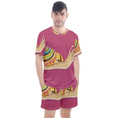 Snail Color Nature Animal Men s Mesh Tee And Shorts Set