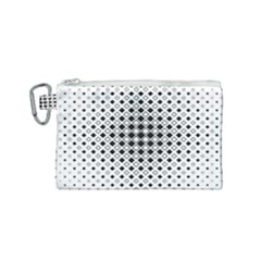 Square Center Pattern Background Canvas Cosmetic Bag (small)