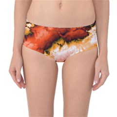 Winter Fractal 6 Mid-waist Bikini Bottoms by Fractalworld