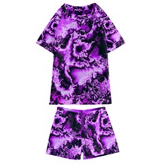 Winter Fractal 1 Kids  Swim Tee And Shorts Set by Fractalworld