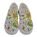 Doodle New Year Party Celebration Women s Canvas Slip Ons View1