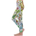 Doodle New Year Party Celebration Kids  Lightweight Velour Leggings View2