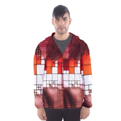 Pattern Structure Light Patterns Hooded Windbreaker (men) by Pakrebo