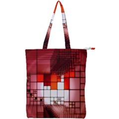 Pattern Structure Light Patterns Double Zip Up Tote Bag by Pakrebo