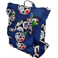 Textile Football Soccer Fabric Buckle Up Backpack by Pakrebo