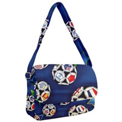 Textile Football Soccer Fabric Courier Bag by Pakrebo