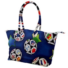 Textile Football Soccer Fabric Canvas Shoulder Bag by Pakrebo