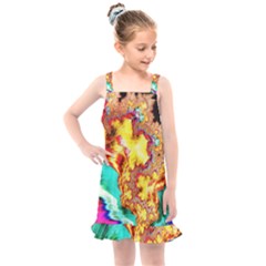 Fractal Mandelbrot Art Wallpaper Kids  Overall Dress by Pakrebo