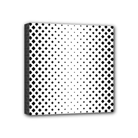 Square Rounded Background Mini Canvas 4  X 4  (stretched)