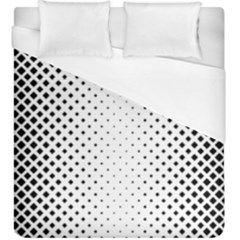 Square Rounded Background Duvet Cover (king Size)