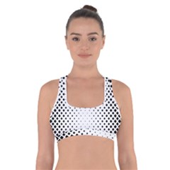 Square Rounded Background Cross Back Sports Bra