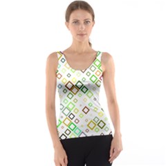 Square Colorful Geometric Style Tank Top by Alisyart