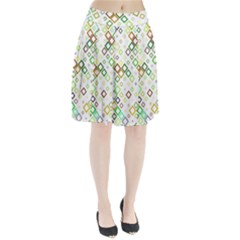 Square Colorful Geometric Style Pleated Skirt