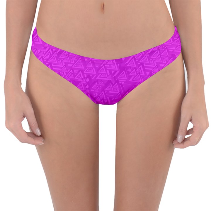 Triangle Pattern Seamless Color Reversible Hipster Bikini Bottoms