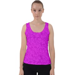 Triangle Pattern Seamless Color Velvet Tank Top by Alisyart