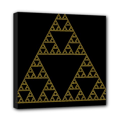 Sierpinski Triangle Chaos Fractal Mini Canvas 8  X 8  (stretched)