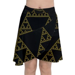 Sierpinski Triangle Chaos Fractal Chiffon Wrap Front Skirt