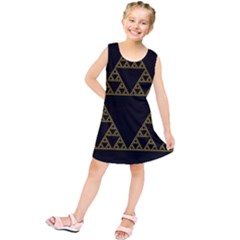 Sierpinski Triangle Chaos Fractal Kids  Tunic Dress by Alisyart