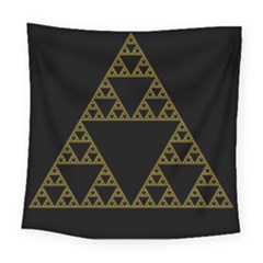 Sierpinski Triangle Chaos Fractal Square Tapestry (large) by Alisyart