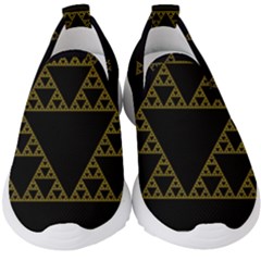 Sierpinski Triangle Chaos Fractal Kids  Slip On Sneakers