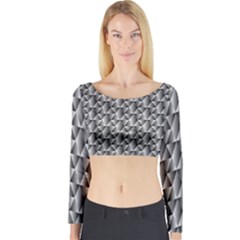 Seamless Repeating Pattern Long Sleeve Crop Top