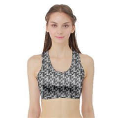 Seamless Repeating Pattern Sports Bra With Border