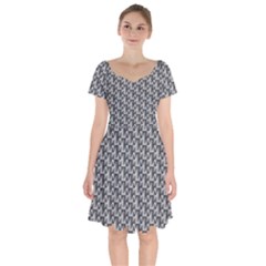 Seamless Repeating Pattern Short Sleeve Bardot Dress by Alisyart