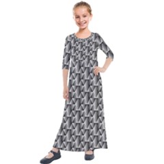 Seamless Repeating Pattern Kids  Quarter Sleeve Maxi Dress by Alisyart