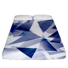 Triangle Blue Fitted Sheet (queen Size)