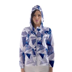 Triangle Blue Hooded Windbreaker (women)